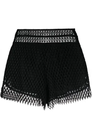 ERMANNO SCERVINO Femme, Shorts, Noir, Taille: 36 FR Mini-short en coton Broderie Anglaise