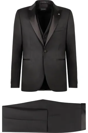 TAGLIATORE Homme, Costumes, Noir, Taille: L Costume trois pièces en laine stretch