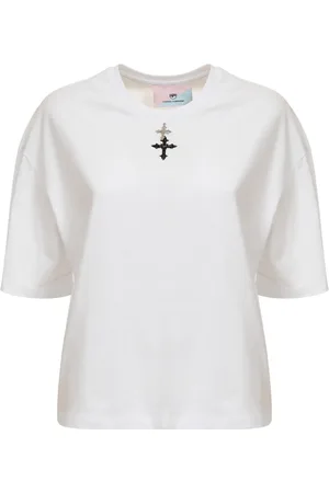 Chiara Ferragni Femme, Tops, Blanc, Taille: 42 FR T-shirt Chiara Ferragni
