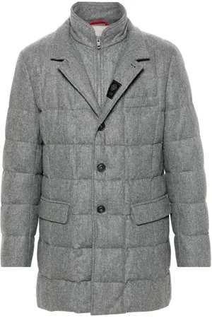 FAY Homme, Manteaux, Gris, Taille: L Manteau matelassé en laine grise