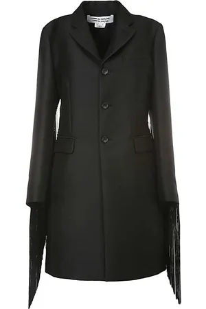 Comme des Garçons Femme, Manteaux, Noir, Taille: 40 FR Manteau croisé