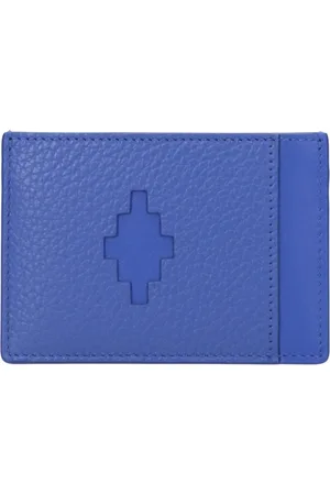 MARCELO BURLON Homme, Accessoires, Bleu, Taille: ONE Size Porte-cartes en cuir