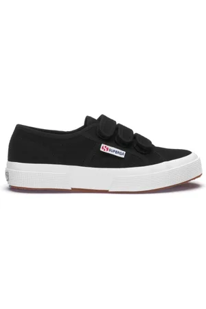 Superga Homme, Chaussures, Noir, Taille: 39 EU Baskets à Bride en Toile Noir et Blanc