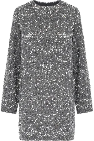 Elisabetta Franchi Femme, Robes, Gris, Taille: 36 FR Mini-robe grise à sequins
