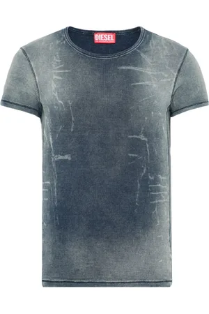 Diesel Homme, Tops, Bleu, Taille: M T-shirt col rond bleu nuit