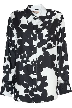 Marni Femme, Blouses et Chemises, Noir, Taille: 38 FR Chemise en soie noire