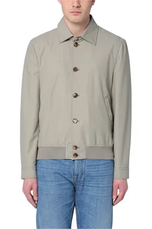 Brunello Cucinelli Homme, Vestes, Vert, Taille: L Veste Bomber Élégante