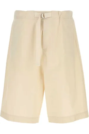 Jil Sander Homme, Shorts, , Taille: M Ivory Cotton Bermuda Shorts