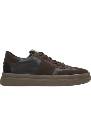 Estro Femme, Chaussures, Noir, Taille: 38 EU Baskets basses marron pour femmes en velours et cuir