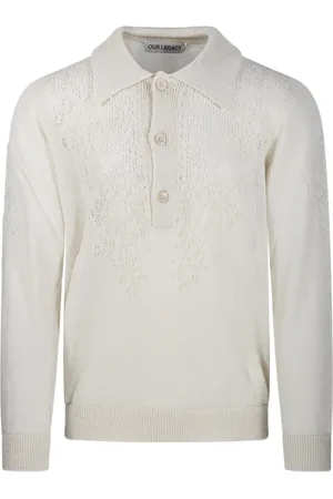 OUR LEGACY Homme, Tops, Blanc, Taille: S Polo Blanc Floral