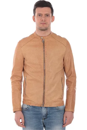 D.A. Daniele Alessandrini Homme, Vestes, , Taille: M Veste en Cuir de Luxe Sparta