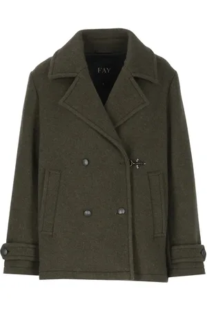 FAY Femme, Vestes, Vert, Taille: 42 FR Manteau Croisé