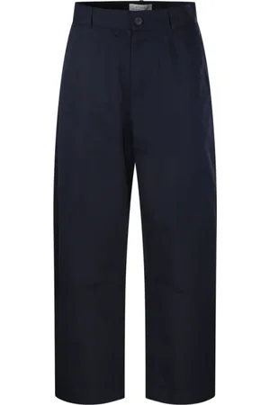 STUDIO NICHOLSON Homme, Pantalons, Bleu, Taille: L Pantalon Chino Bleu Marine
