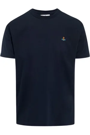 Vivienne Westwood Femme, Tops, Bleu, Taille: 40 FR Multi Orb Navy T-Shirt