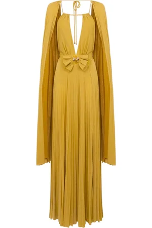 Elisabetta Franchi Femme, Robes, Jaune, Taille: 42 FR Élégante Robe de Soirée Rouge avec Chaîne Dorée