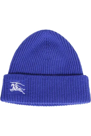 Burberry Femme, Accessoires, Bleu, Taille: ONE Size Bonnet Chevalier Élégant
