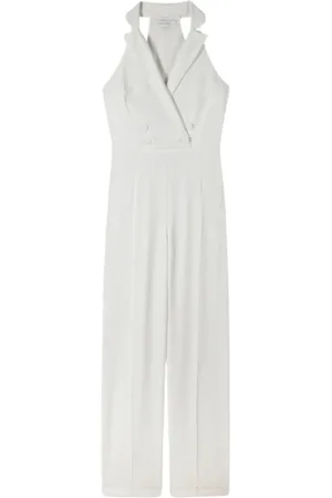 Patrizia Pepe Femme, Combinaisons et Ensembles, Blanc, Taille: 36 FR Pantalon Blanc Élégant Jambe Droite