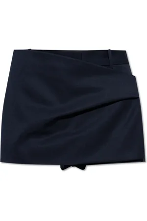 The Attico Femme, Shorts, Bleu, Taille: 38 FR Pleat Shorts