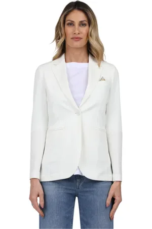 Circolo Femme, Vestes, Blanc, Taille: 36 FR Blazer Élégant