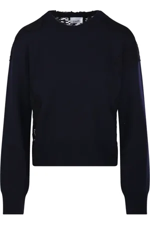 NUDE Femme, Pulls, Noir, Taille: 40 FR Pull col rond bleu/noir