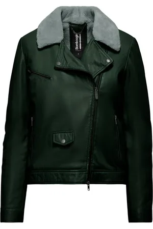 Bomboogie Femme, Vestes, Vert, Taille: 40 FR Perfecto Deen
