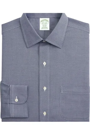 Brooks Brothers Homme, Chemises, Bleu, Taille: M Chemise habillée Milano coupe ajustée infroissable