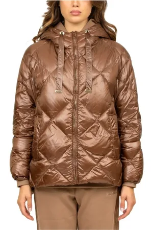 Max Mara Femme, Vestes, Brun, Taille: 40 FR Doudoune matelassée en duvet de chameau