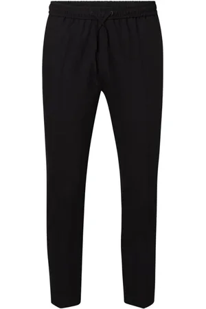 Calvin Klein Homme, Pantalons, Noir, Taille: 2XL Pantalon de jogging noir en laine bi-stretch confortable