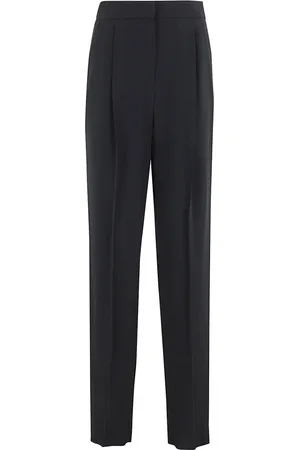 Emporio Armani Femme, Pantalons, Bleu, Taille: 38 FR Pantalon Droit Élégant