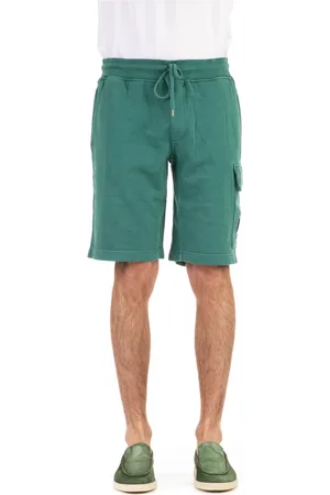 C.P. Company Homme, Shorts, Vert, Taille: L Short Cargo avec Taille Cordon de Serrage