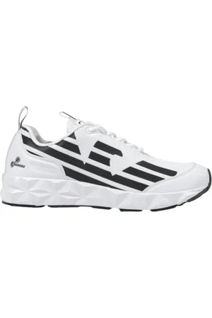 EA7 Homme, Chaussures, Blanc, Taille: 42 EU Baskets à semelle en caoutchouc imprimée
