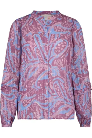 Fabienne Chapot Femme, Blouses et Chemises, Violet, Taille: 40 FR Chemisier Riad Love