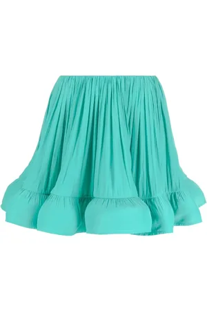 Lanvin Femme, Jupes, Vert, Taille: 36 FR Jupe à Volants Vert Jade