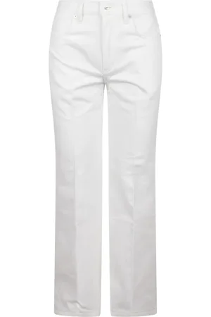 Jil Sander Femme, Jeans, Blanc, Taille: W29 Jean Évasé avec Plis Pressés