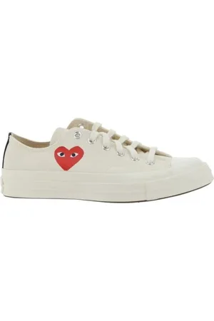 Comme des Garçons Homme, Chaussures, Blanc, Taille: 44 EU Baskets Basses Classiques Chuck Taylor