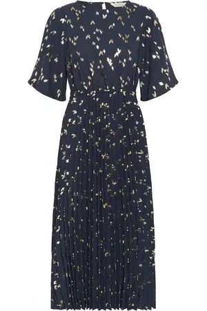 Part Two Femme, Robes, Noir, Taille: 36 FR Robe Navy Foil Print Sarafinapw
