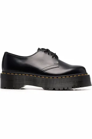 Dr. Martens Femme, Chaussures, Noir, Taille: 36 EU 1461 Quad Plateforme Chaussures à Lacets