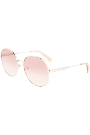 Longchamp Femme, Accessoires, Rose, Taille: ONE Size Lunettes de soleil bicolores rose pêche en métal