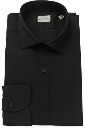 BAGUTTA Homme, Chemises, Noir, Taille: L Chemise Slim-Fit Noire avec Col Français