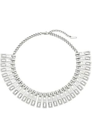 Marc Jacobs Femme, Accessoires, Gris, Taille: ONE Size Collier Chaîne Zip à Breloques