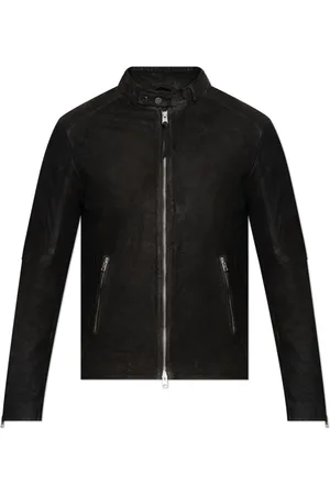 AllSaints Homme, Vestes, Noir, Taille: S Veste en cuir Cora