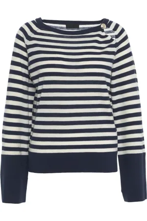 Liu Jo Femme, Pulls, Bleu, Taille: 38 FR Pull en Tricot Bleu avec Manches Chauve-souris