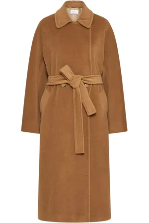MARELLA Femme, Manteaux, Brun, Taille: 42 FR Manteau Camel Ceinturé