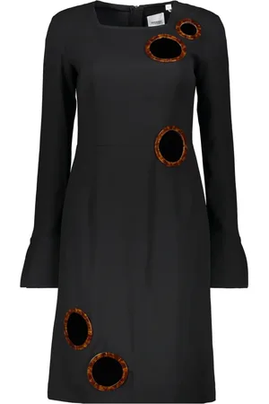 Burberry Femme, Robes, Noir, Taille: 32 FR Robe en soie avec application