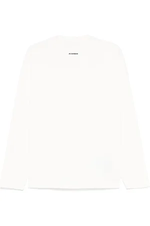 Jil Sander Femme, Tops, Blanc, Taille: 40 FR T-shirt en Coton Décontracté