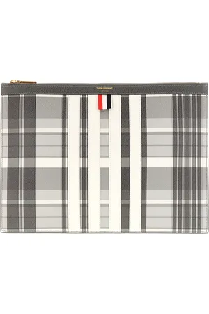 Thom Browne Homme, Sacs, Gris, Taille: ONE Size Portefeuille Élégant pour Homme et Femme