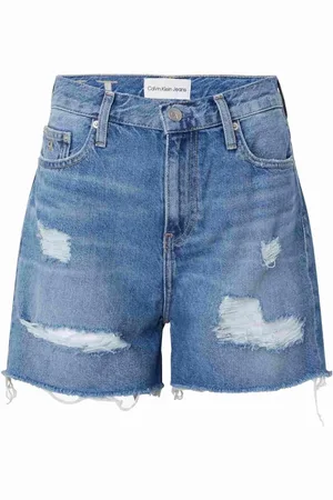 Calvin Klein Femme, Shorts, Bleu, Taille: W30 Shorts Mom en Denim Classique