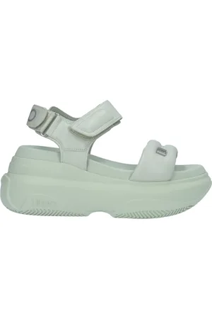 Liu Jo Femme, Chaussures, Vert, Taille: 39 EU Sandales compensées vert pistache