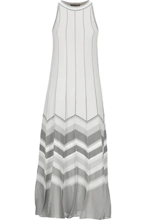 D.EXTERIOR Femme, Robes, Gris, Taille: 36 FR Robe Grise sans Manches à Col Rond