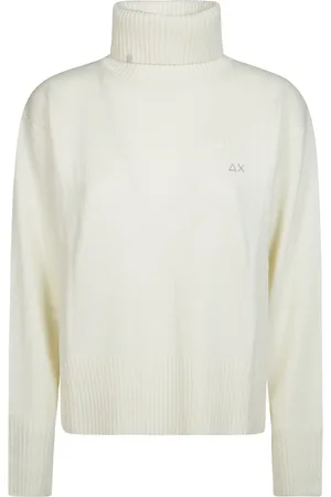 sun68 Femme, Pulls, , Taille: 42 FR Haut Uni à Col Roulé et Manches Longues